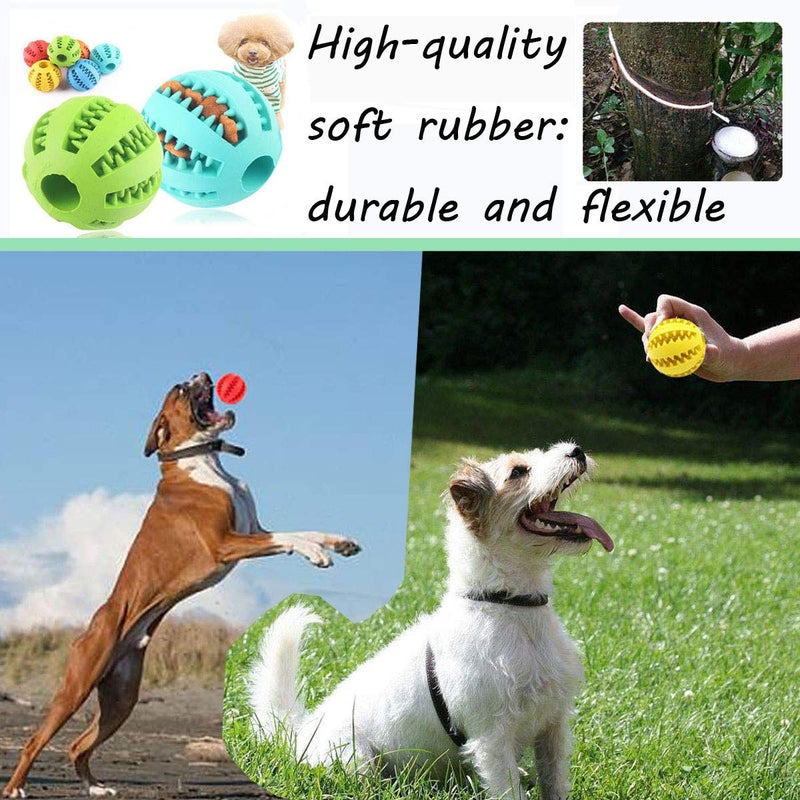 Sunglow 2 Pack Dog Toy Ball - Nontoxic Bite Resistant Teething Toys for Small/Medium/Large Dog and Puppy Cat, Dog Pet Food Treat Feeder Chew Tooth Cleaning Exercise Game IQ Training - Image 5
